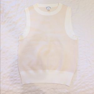 Club Monaco cream white sweater tank